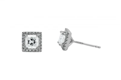 18ct White Gold Diamond Stud Earrings  0.81ct E VVS Gia Certified
