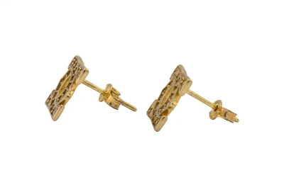 9ct Yellow Gold Cubic Zirconia Stud Earrings