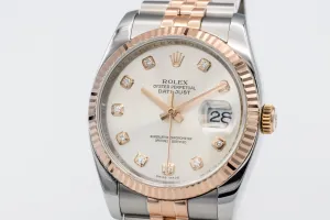 Rolex DateJust 36mm Steel & 18ct Rose Gold Jubilee 116231 2011