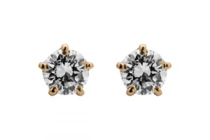 18ct Yellow Gold Diamond Stud Earrings 0.40ct 1.2g