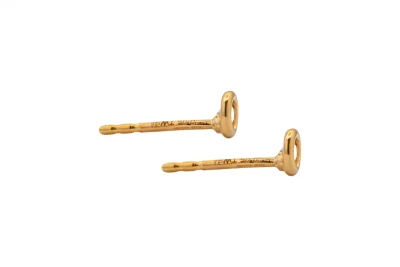 18ct Rose Gold Rubover Diamond Stud Earrings  1.3g