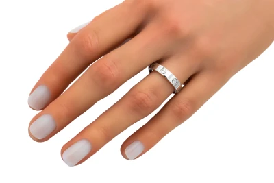 Cartier LOVE Wedding Band 18ct White Gold Size 55 (N)