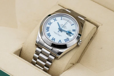 Rolex Day-Date II 41mm Platinum Presidential 218206 2014