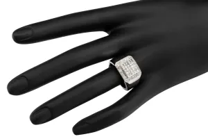 14ct White Gold Mens Diamond Ring 0.89ct