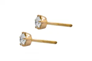 18ct Yellow Gold Diamond Stud Earrings 0.40ct 1.2g