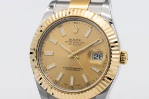 Rolex DateJust II 41mm Steel & 18ct Yellow Gold Oyster 116333 2014