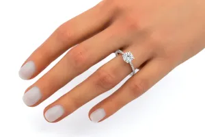 18ct White Gold Lab Diamond Brilliant Round Engagement Ring 1.30ct GIA Certified