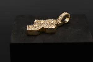 9ct Yellow Gold Diamond Cross Pendant 1.22ct