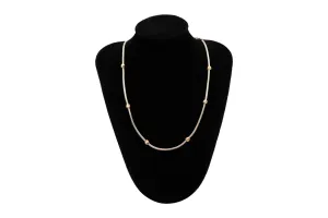18ct White & Rose Gold Necklace 18" 9.4g