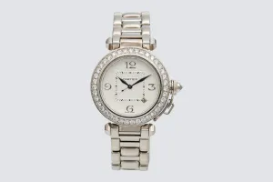 Cartier Pasha 32mm 18ct White Gold WJPA0009/2528 Circa 2010