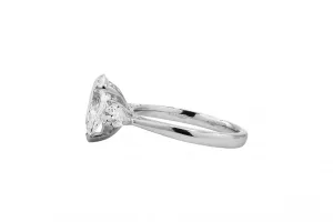 Platinum Engagement Diamond Ring 1.61ct F VVS IGI Certified Above Earth