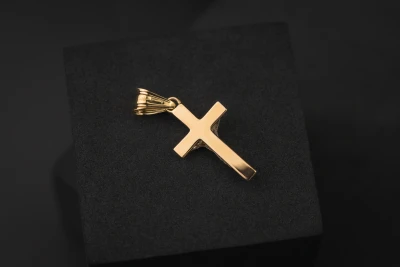 18ct Yellow Gold & White Gold Crucifix Pendant 1.8g