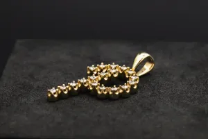 9ct Yellow Gold Diamond P Pendant 0.18ct