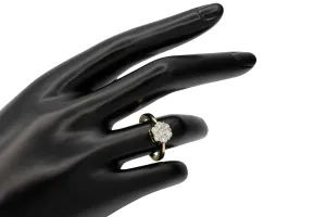 14ct Yellow Gold Flower Diamond Ring 0.70ct 4g