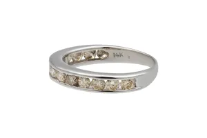 14ct White Gold Channel Set Diamond Eternity Wedding Band 0.50ct 2.6g