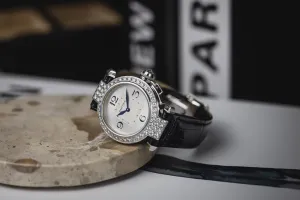 Cartier Pasha 32mm 18ct White Gold Black Leather WJ11924G/2813 Circa 2015