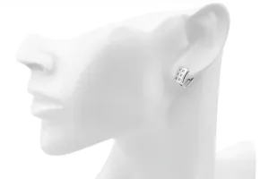 18ct White Gold Diamond Drop Down Earrings 0.36ct