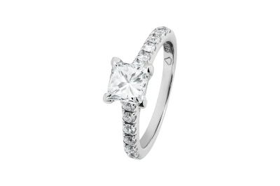 Platinum Princess Cut Diamond Engagement Ring 1.04ct