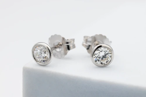 Sterling Silver Lab Grown Brilliant Cut Diamond Stud Earrings 1.06ct