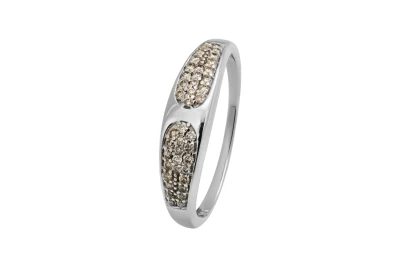 18ct White Gold Micro Pave Diamond Eternity Ring 0.21ct 3.1g