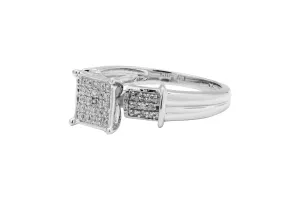 9ct White Gold Diamond Engagement Ring 0.27ct