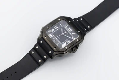 Cartier Santos De Cartier 39.8mm Black Rubber WSSA0039 2024