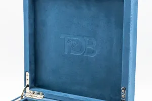 TDB Watch Storage Box - Navy Blue Velvet - 6 Watch Capacity