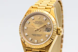 Rolex Lady DateJust 26mm 18ct Yellow Gold Presidential 69178 1994