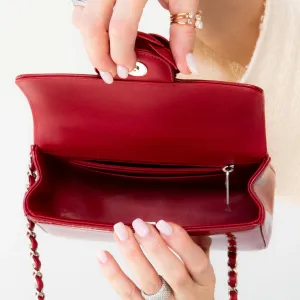 Chanel Red Patent Mini Rectangular