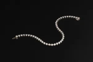 Above Earth 14ct White Gold Diamond Tennis Bracelet 4.98ct 9.7g