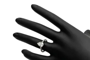 18ct White Gold LAB Diamond Pear Shape Engagement Ring 1.60ct IGI Certified