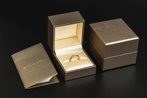 Bvlgari 18ct Rose Gold Serpenti Viper Ring 0.21ct