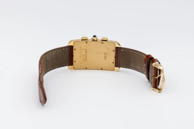 Cartier Tank Américaine Chronograph 26mmx45mm Brown Leather W2609356/1730 2007