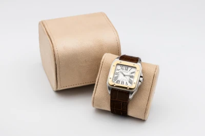 Cartier Santos 100 XL 38mm x 51mm Brown Leather W20077X7/2656 2007