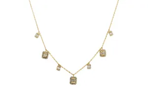14ct Yellow Gold Diamond Necklace 0.40ct