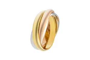 Cartier Trinity Ring 18ct Yellow, White & Rose Gold Size 56 9.15g