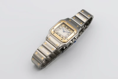 Cartier Santos Galbee 24mm Steel & 18ct Yellow Gold W20012C4 Circa 2000s