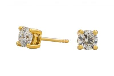 Round Brilliant Diamond Stud Earrings in 18ct Yellow Gold 0.70ct