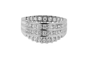 9ct White Gold Diamond Ring 0.36ct 4.9g