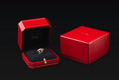 Cartier LOVE Double Ring Diamond Rose & White Gold Ring Size 47