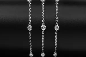 18ct White Gold Diamond Necklace 1.04ct