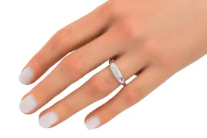 18ct White Gold Micro Pave Diamond Eternity Ring 0.10ct 3g