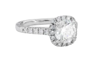 Platinum Diamond Enagagement Ring1.50ct J SI1 WGI Certified