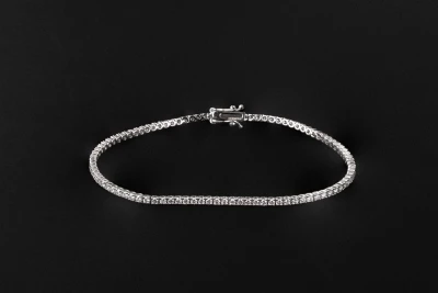 18ct White Gold Lab Diamond Tennis Bracelet 1.80ct 5.46g