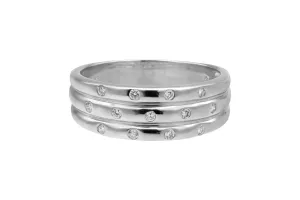 18ct White Gold Diamond Ring 0.13ct 4.3g