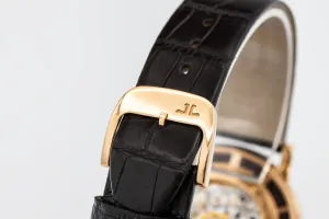 Jaeger LeCoultre Master Ultra Thin Squelette 38m Black Leather Q13425SQ 2017