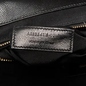 Saint Laurent Black Leather Large Envelope Shoulder Bag