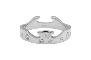 Georg Jensen 18ct White Gold Diamond Fusion End Ring 1367 End AB