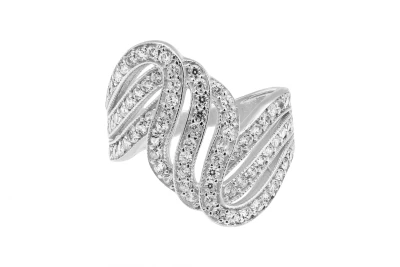 18ct White Gold Multi Row Pave Set Diamond Wave Ring 0.82ct 6.7g