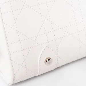 Christian Dior East West Off White Leather Cannage Bag